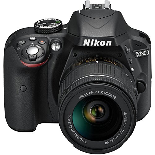 Nikon D3300 + 18-55 AFP DX VR - Cámara réflex digital de 24,2 Mp (pantalla LCD 3", estabilizador, vídeo Full HD), color negro - kit con objetivo 18-55MM AFP DX VR