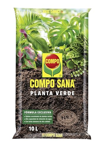 COMPO SANA Planta Verde, Substrato de calidad para el crecimiento de las plantas, Fórmula exclusiva, 10 L